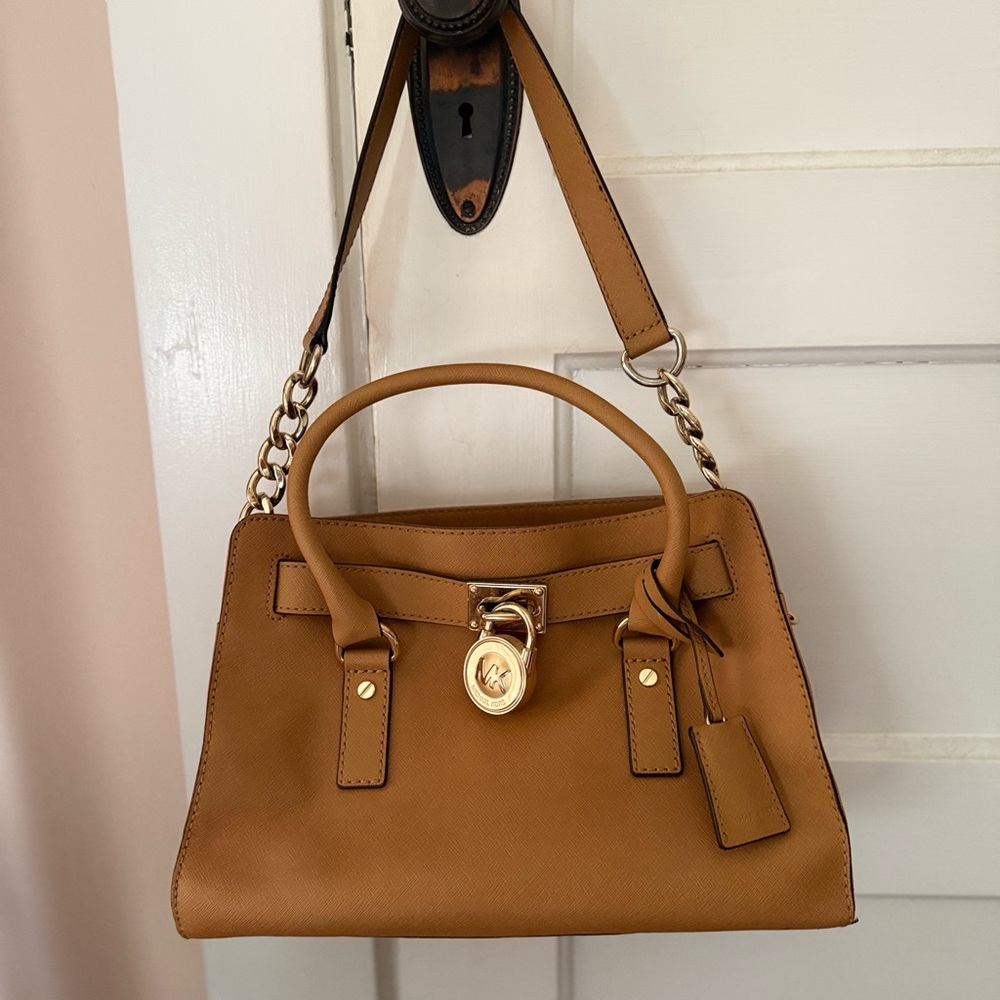 MK Michael Kors Tan Leather Handbag